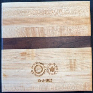 Maple & Walnut wood Cigar Ashtray with semi-transparent epoxy resin core