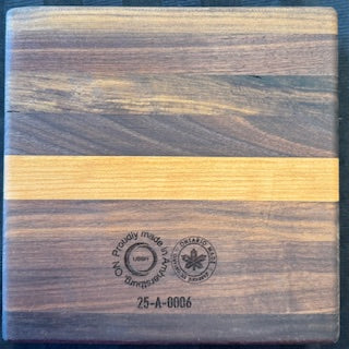 Maple & Cherry wood Cigar Ashtray with amber gold epoxy resin core