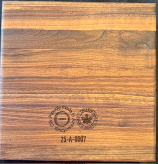 Walnut wood Cigar Ashtray with golden epoxy resin core