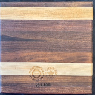 walnut and maple wood Cigar Ashtray with gold epoxy core