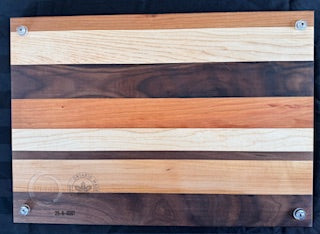 Walnut, Cherry & Maple Cutting Board - #25-B-0003