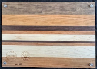 Walnut, Cherry & Maple Cutting Board - #25-B-0005