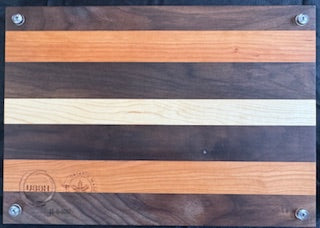 Walnut, Cherry & Maple Cutting Board - #25-B-0007