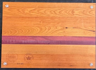Engraved Cherry & Purple Heart Cutting Board - #25-B-0012