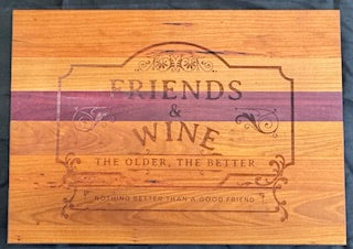 Engraved Cherry & Purple Heart Cutting Board - #25-B-0012