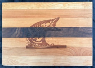 Engraved Walnut & Cherry Cutting Board - #25-B-0015