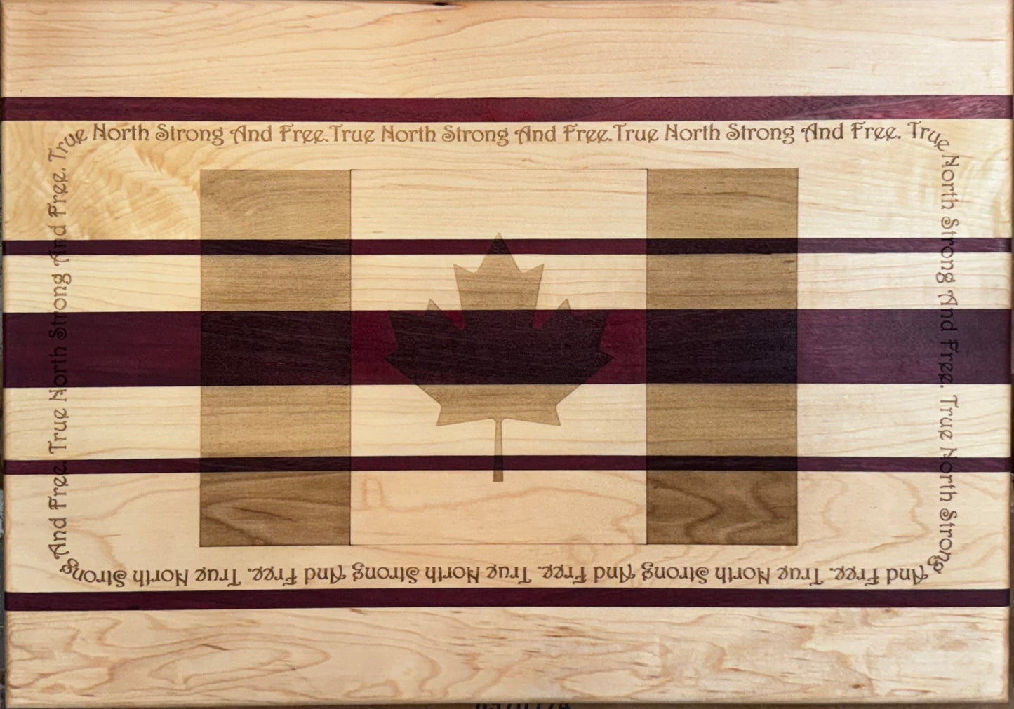 Engraved Maple & Purple Heart Cutting Board - #25-B-0023