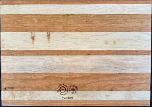 Engraved Cherry & Maple Cutting Board - #25-B-0025