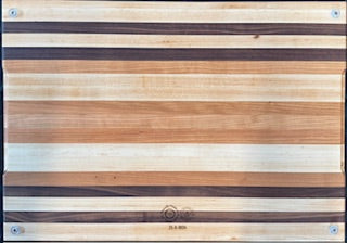 Cherry, Maple and Walnut Extra Large wood Carving Board with Juice Groove