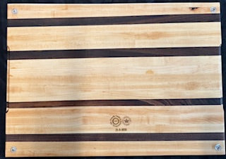 Maple & Walnut wood Extra Large Carving Board with Juice Groove