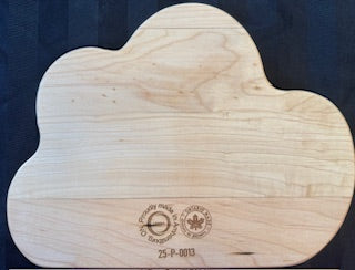 maple wood Clouds Plate