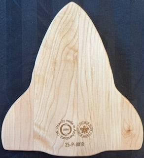 maple wood Rocket ship Plate