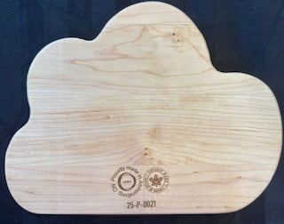 maple wood Clouds Plate