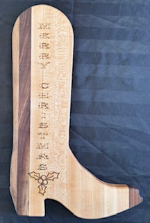 Cowboy Boot Engraved Cutting and Serving Board - #25-S-CB-0010