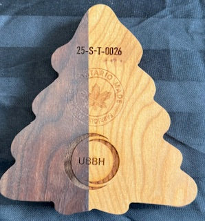 walnut and cherry wood small Tree Tray