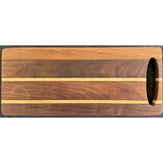 Walnut & Maple Rectangular Shaped Serving Board – rectangular hardwood serving board with walnut and maple pattern