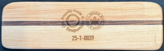 walnut and maple wood Narrow Rectangular Tray