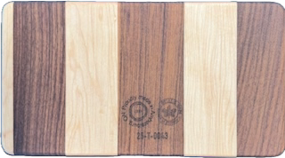 walnut and maple wood 4 Section Rectangular Tray