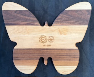 walnut and maple wood butterfly Tray