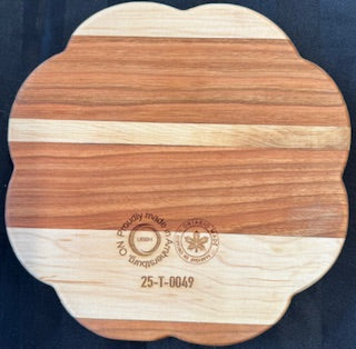 Maple and cherry wood Entwined Hearts hearts tray