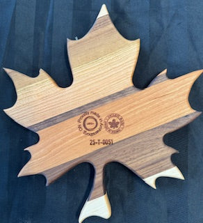 Maple, cherry and walnut wood Maple Leaf Tray