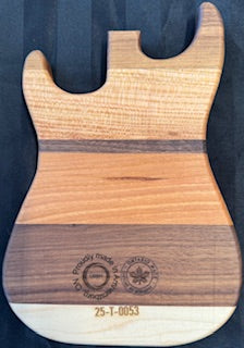 Maple, cherry and walnut wood Electric Guitar Tray