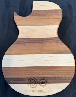 Maple and walnut wood Acoustic guitar shaped tray