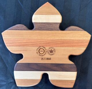 Walnut, cherry and maple wood 6 Section Flower Tray