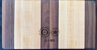 walnut and maple wood 3 Section Rectangular Tray