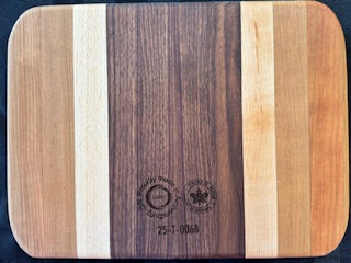 Walnut, cherry and maple wood Rectangular Tray