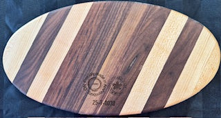 Walnut and maple wood Football Tray