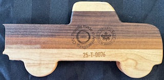 walnut and maple wood Rustic truck shaped tray