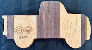 walnut and maple wood Rustic truck shaped tray