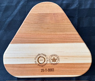 Cherry and maple wood Rounded Triangle Tray