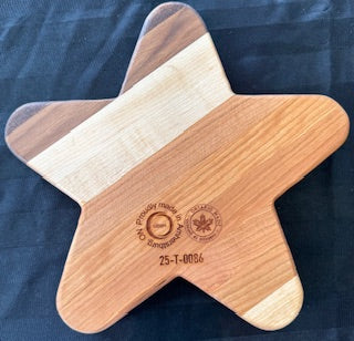 Walnut, cherry and maple wood Star shaped Tray