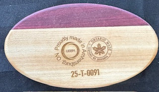 Maple and purple heart wood Small Oval Tray