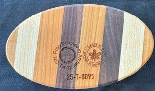 walnut, cherry and maple wood Small Oval Tray