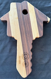 House Key Tray – Compact wood tray with key-shaped design