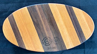 walnut and cherry Football Tray