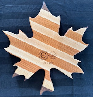 walnut, maple and cherry wood Maple Leaf Tray