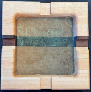 Luxury Maple & Walnut Cigar Ashtray - #25-A-0002