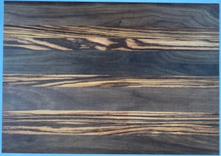 Walnut & Zebrawood Cutting Board - #25-B-0004