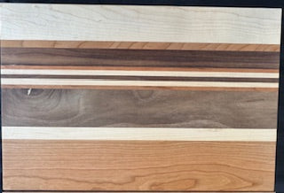 Walnut, Cherry & Maple Cutting Board - #25-B-0011
