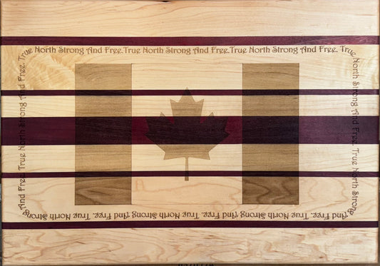 Engraved Maple & Purple Heart Cutting Board - #25-B-0023