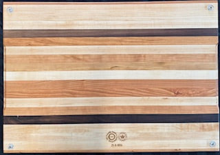 Cherry, Maple & Walnut Extra Large Carving Board with Juice Groove - #25-B-0036
