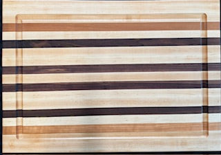 Cherry, Maple & Walnut Extra Large Carving Board with Juice Groove - #25-B-0037