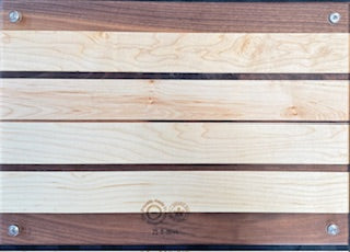 Maple and Walnut Edge Grain Cutting Board - #25-B-0044