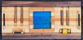 Luxury Cigar Tray Set - With Cigar Cutter & Torch Lighter - #25-CD-0015