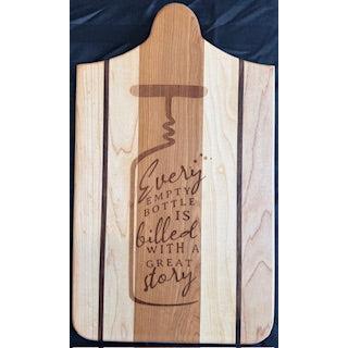 Engraved Maple, Cherry & Walnut Squared Serving Board - #25-SB-0011