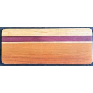 Cherry, Maple & Purple Heart Small Rectangular Serving Board - #25-SB-0012